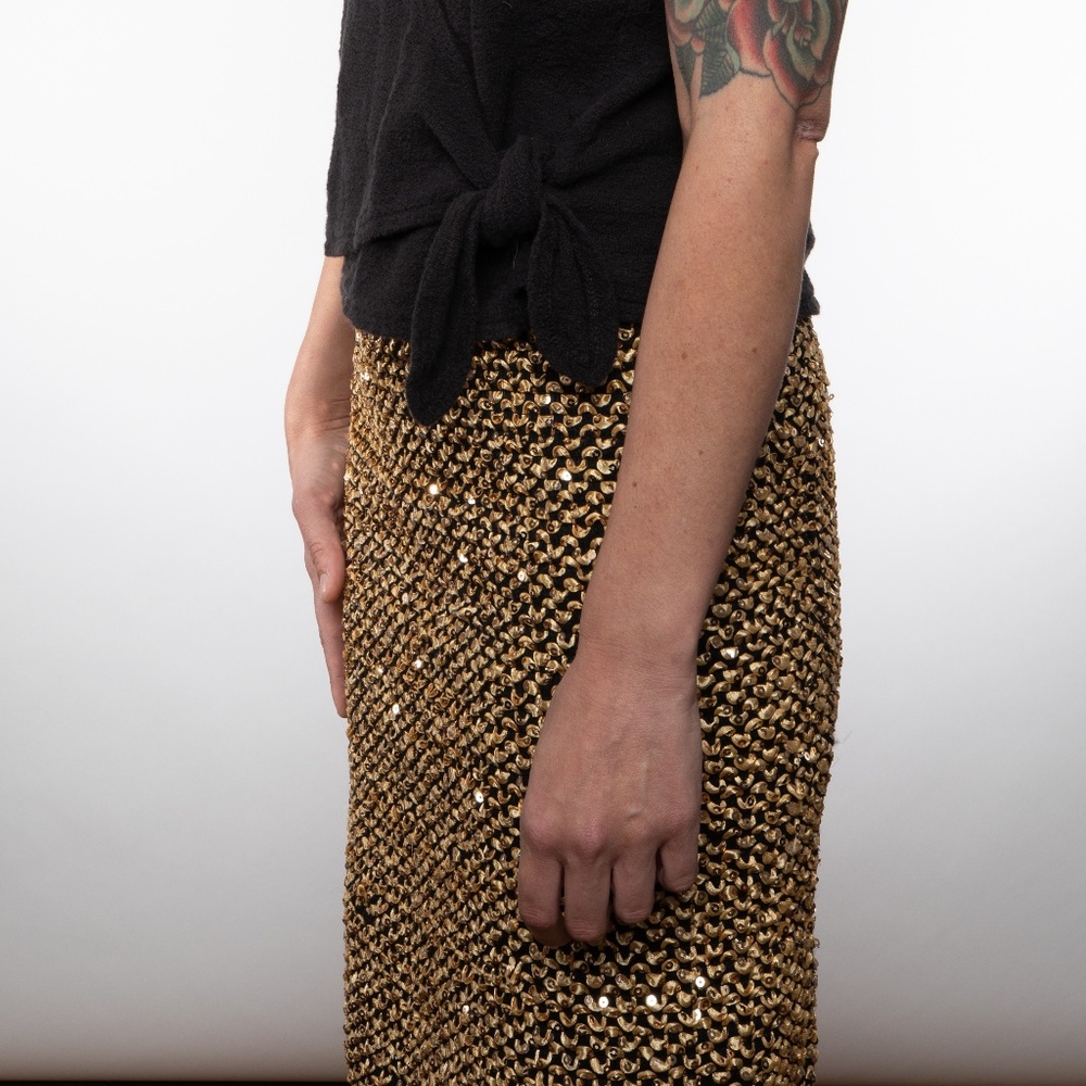 Gold Sequin Skirt